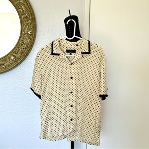 Rag & Bone Avery Diamond Print Button-Up Shirt - Size M